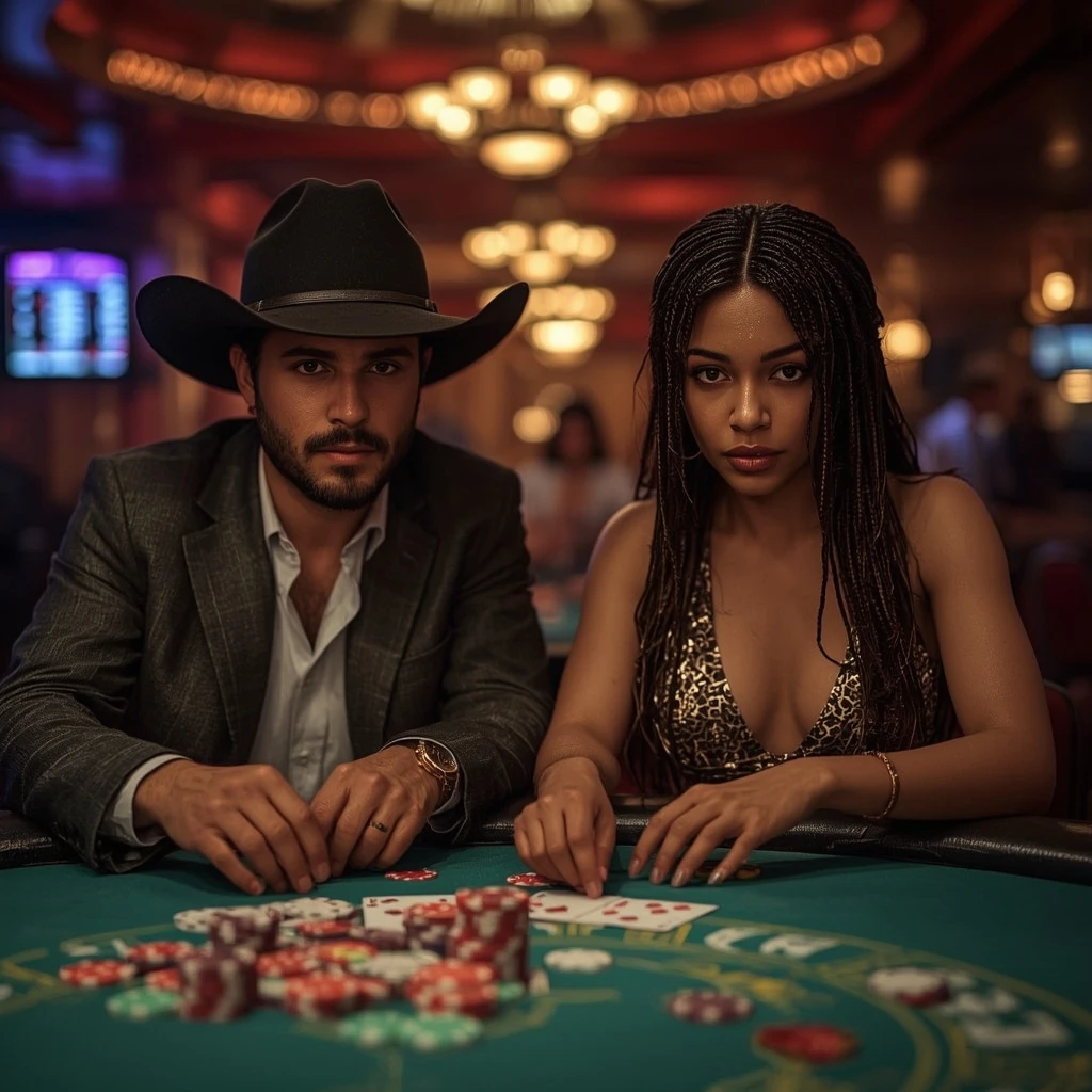 photo de deux joueurs de poker CASINO VENETIAN
